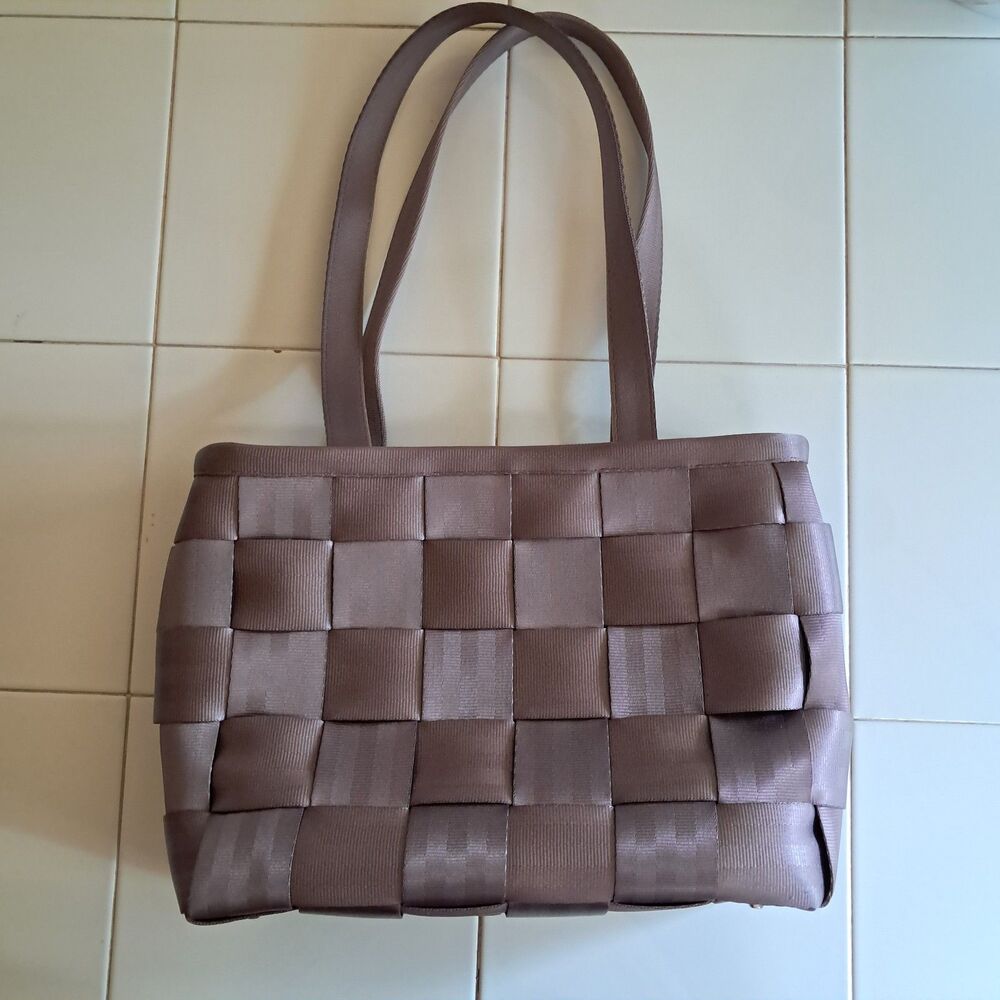 Harvey's The Original Seatbelt Bag Large Tote Taupe Purse Handbag